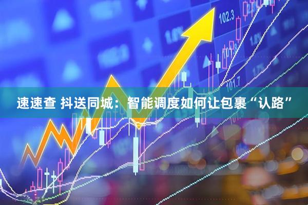 速速查 抖送同城：智能调度如何让包裹“认路”