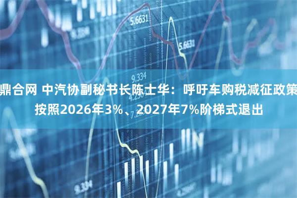 鼎合网 中汽协副秘书长陈士华：呼吁车购税减征政策按照2026年3%、2027年7%阶梯式退出